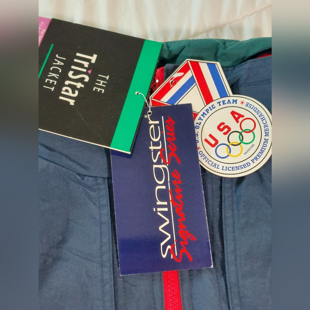 Swingster 1988 U.S. Olympic Team Jacket Set Large Navy Blue Vintage - Picture 6 of 14